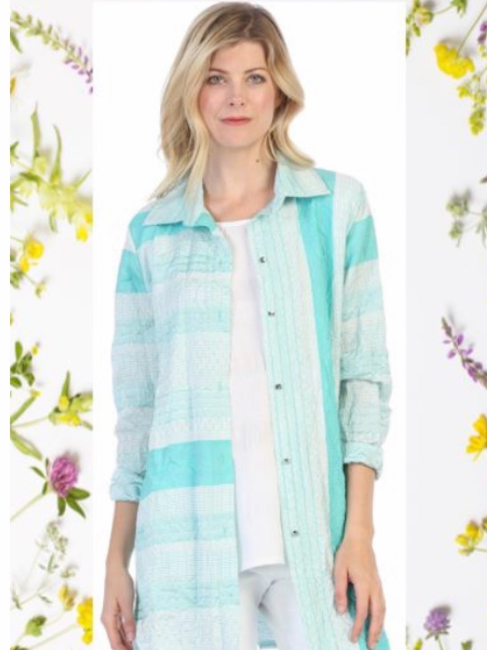 NWT Focus Fashions Lightweight Summer Blouse